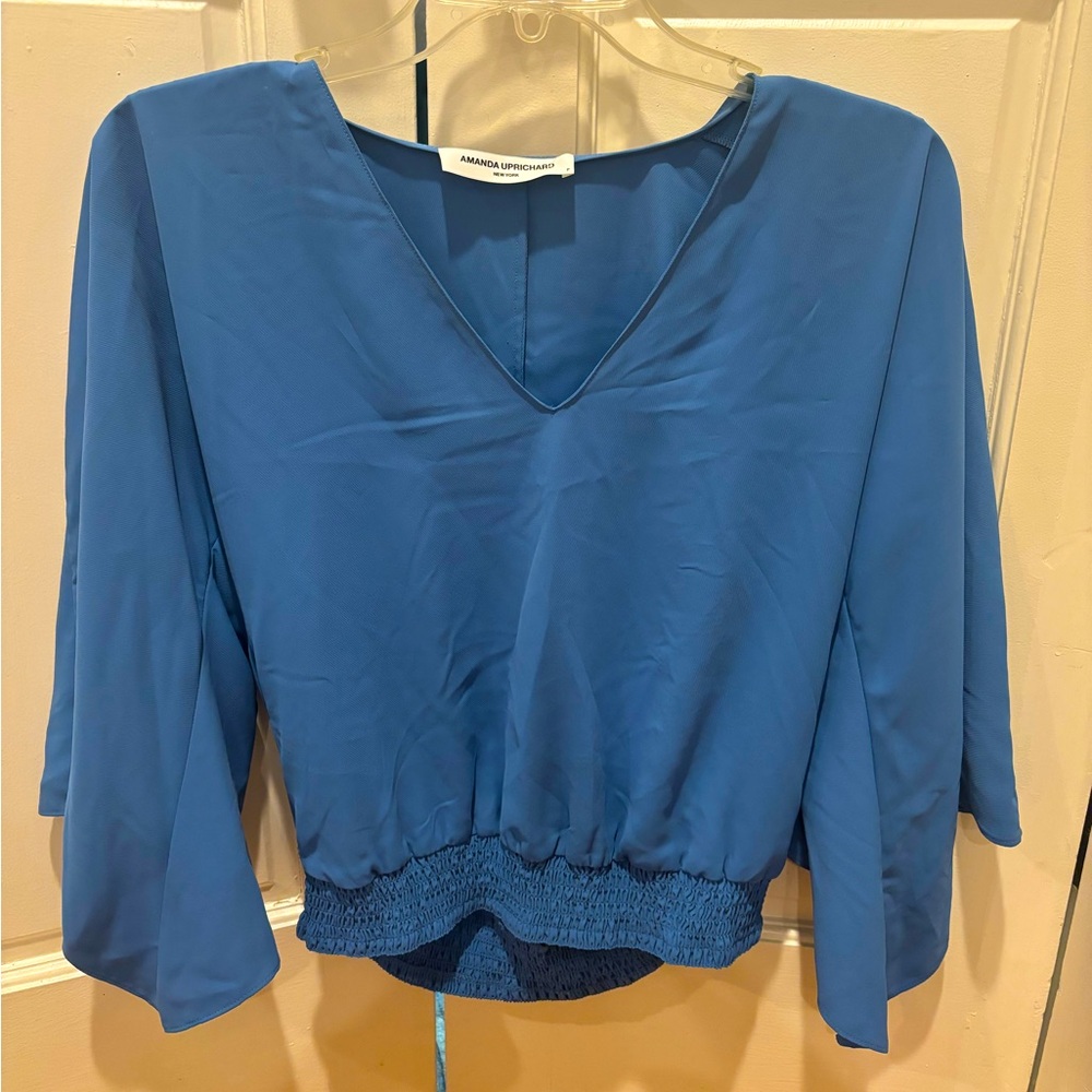Amanda Uprichard blue blouse
